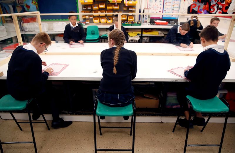 FILE PHOTO: British schools reopen amid the coronavirus disease (COVID-19)