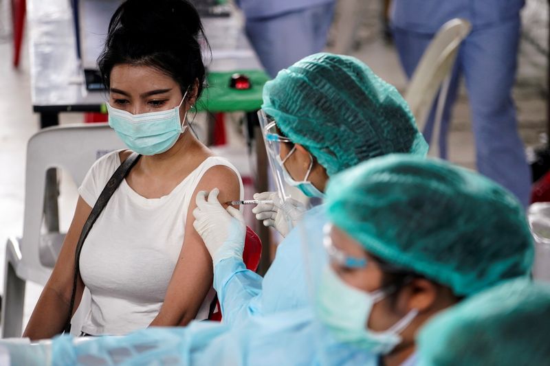 FILE PHOTO: COVID-19 vaccinations in Bangkok
