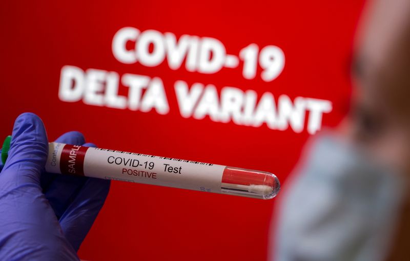 FILE PHOTO: Illustration of a test tube labelled ‘COVID-19 Test