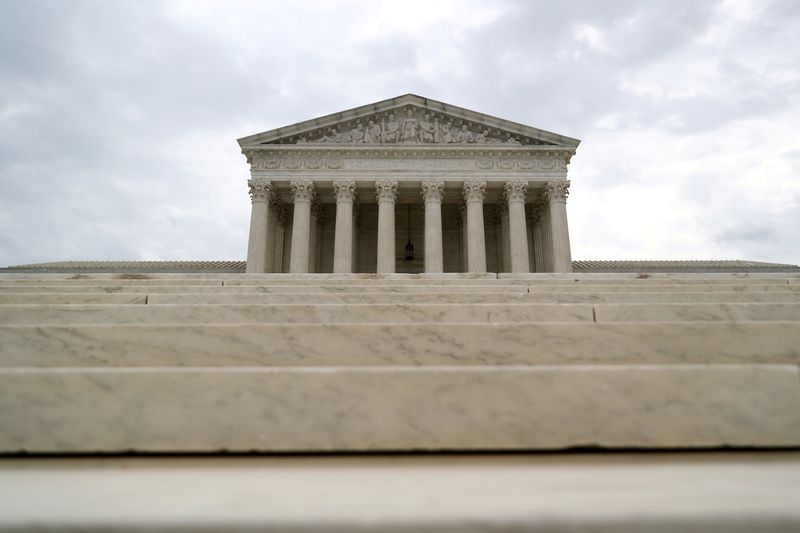 FILE PHOTO: The U.S. Supreme Court following an abortion ruling