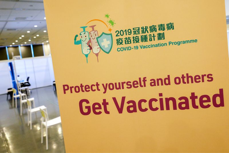 FILE PHOTO: COVID-19 vaccinations in Hong Kong