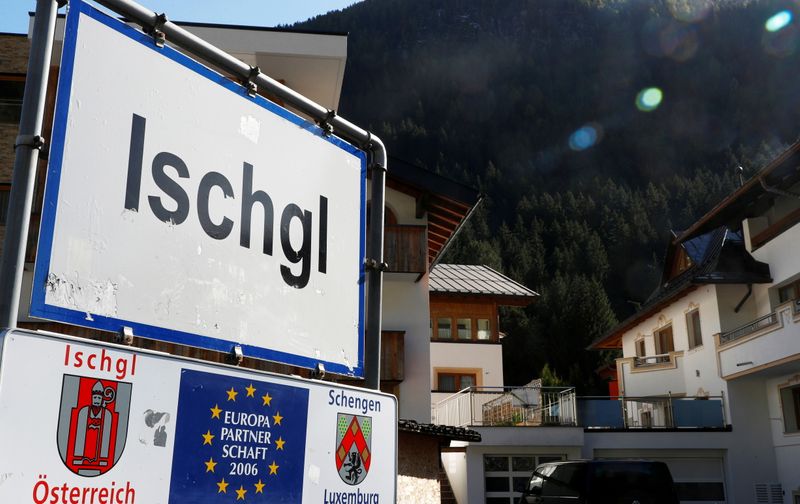 FILE PHOTO: The town sign is seen in the Tyrolean