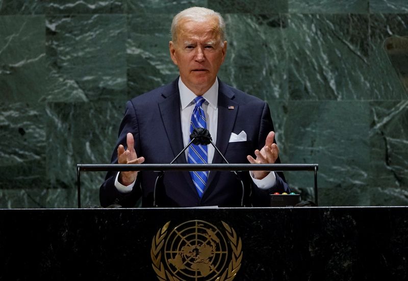 U.S. President Joe Biden addresses the 76th Session of the