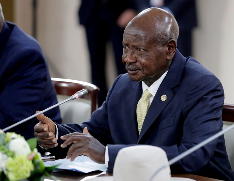 FILE PHOTO: Uganda’s President Yoweri Museveni attends a meeting with