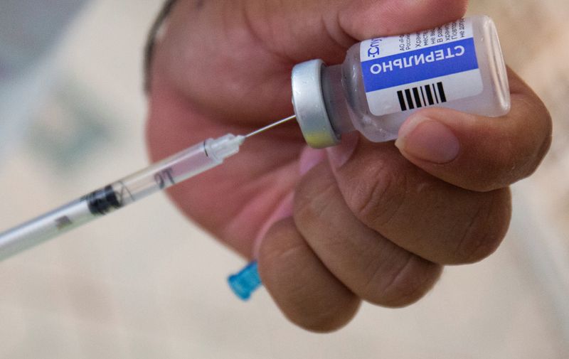 People receive vaccination against the coronavirus disease (COVID-19),in Managua