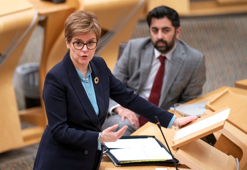 Scottish First Minister Sturgeon delivers weekly COVID-19 policy update, in