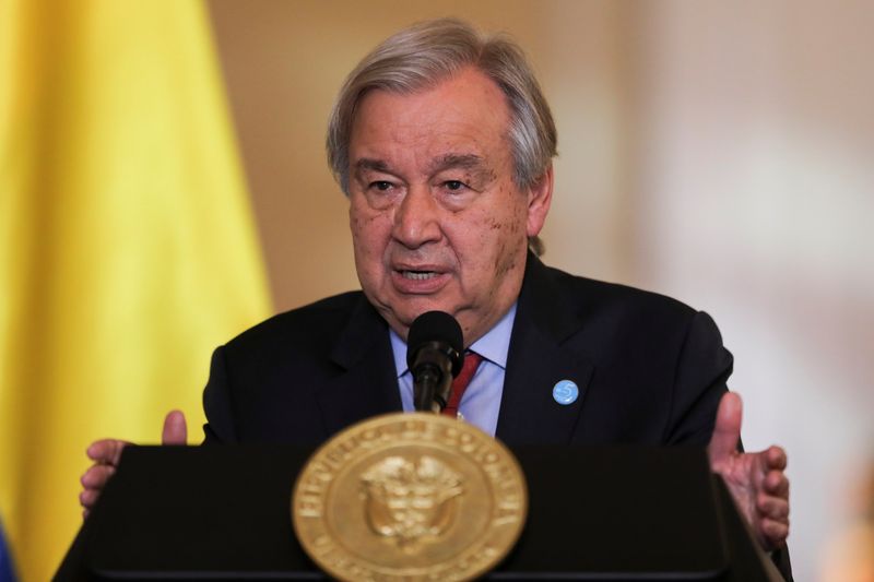FILE PHOTO: U.N. Secretary General Guterres and Colombia’s President Duque