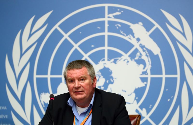 Ryan, Executive Director of the WHO attends a news conference