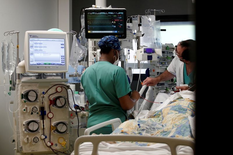 FILE PHOTO: Intensive care unit at the Centre Cardiologique du
