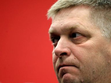 Fico, Chairman of Smer – Social Democracy, attends a news