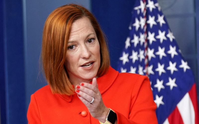 FILE PHOTO: Jen Psaki holds a press briefing at the