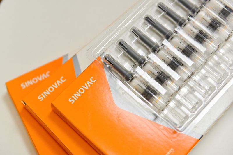 The Sinovac vaccine is pictured at StarMed Specialist Centre, a