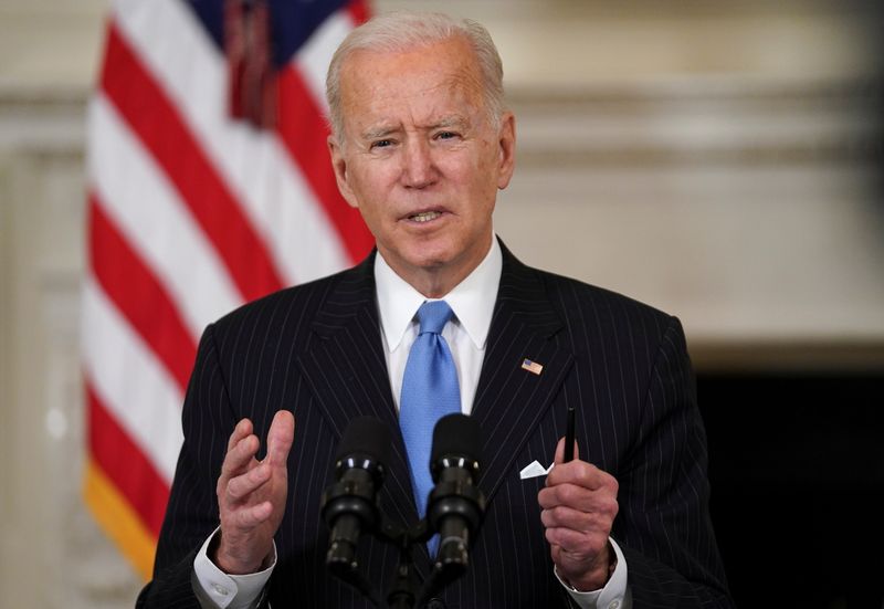 Biden speaks about the COVID-19 pandemic response at the White