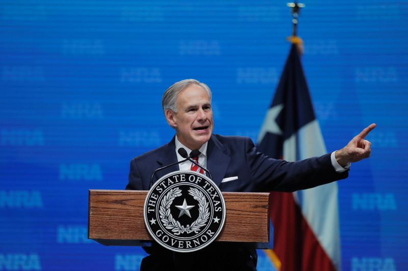 Texas Governor Greg Abbott speaks at the annual NRA convention