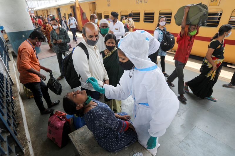 FILE PHOTO: The coronavirus disease (COVID-19) pandemic, in Mumbai
