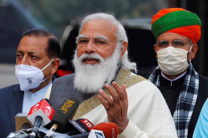 FILE PHOTO: India’s Prime Minister Narendra Modi arrives at the