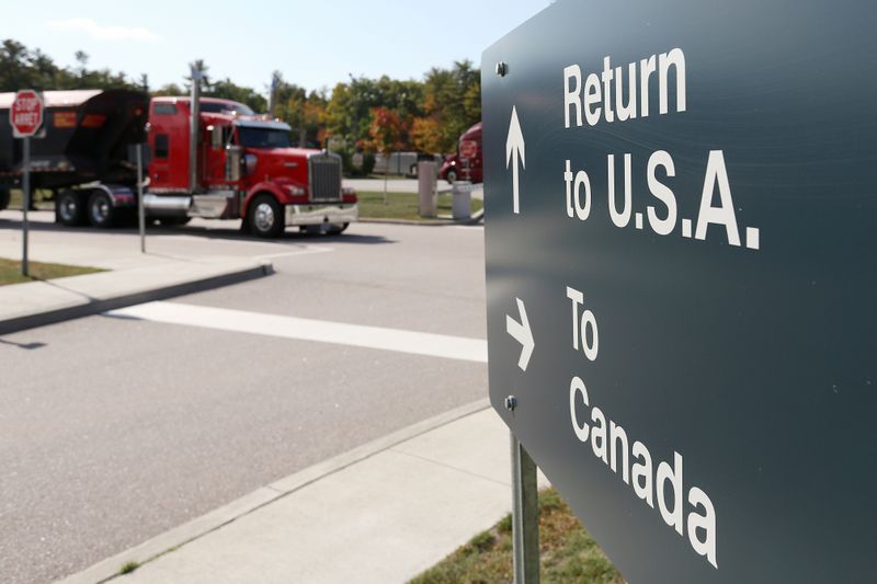 The Canada-United States border crossing in Lansdowne