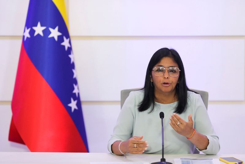 FILE PHOTO: Venezuela’s VP Rodriguez holds news conference in Caracas