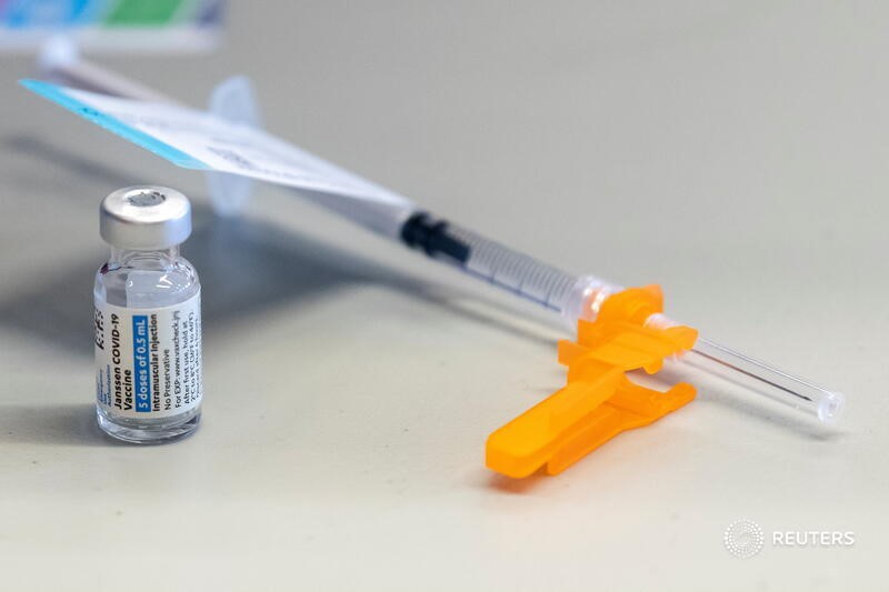 FILE PHOTO: Johnson & Johnson coronavirus vaccine is seen in