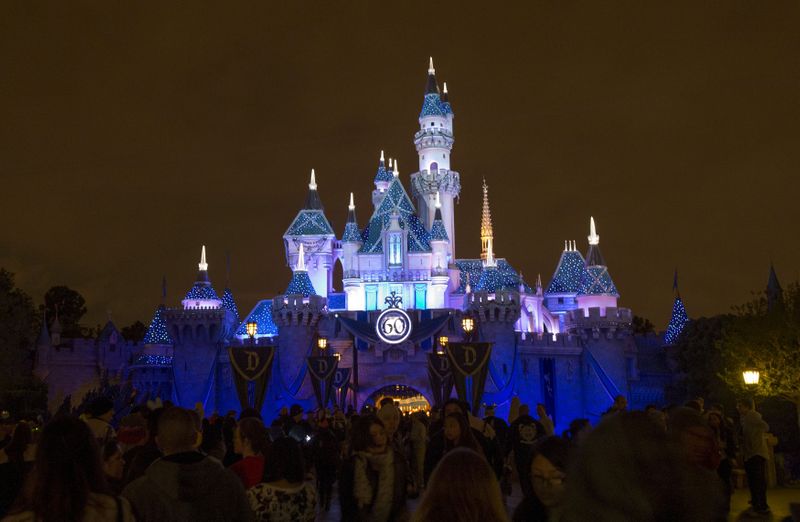 FILE PHOTO: Sleeping Beauty’s Castle is pictured during Disneyland’s Diamond