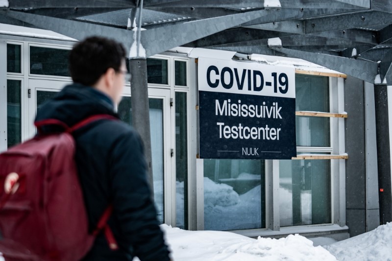 FILE PHOTO: COVID-19 test center in Nuuk