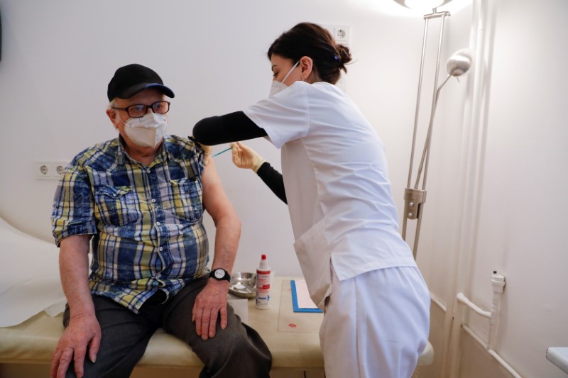 FILE PHOTO: Germany continues mass vaccination of its citizens against