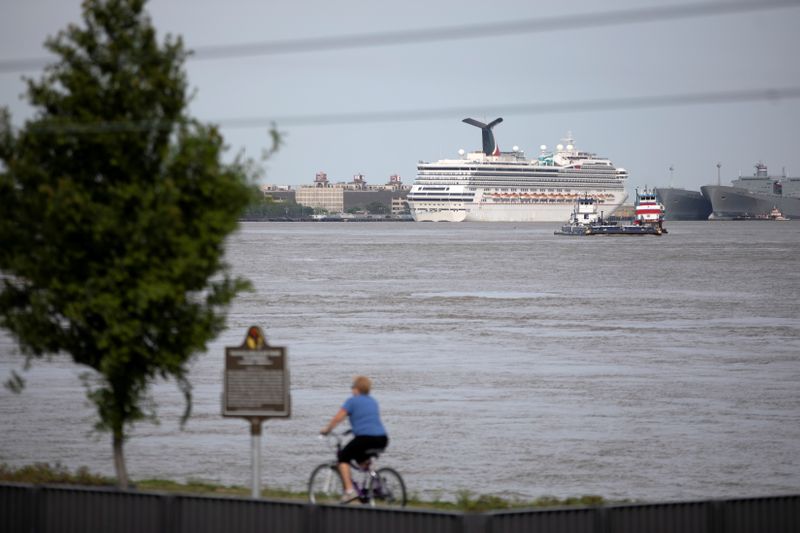 FILE PHOTO: Carnival Valor cruise ship docked in New Orleans
