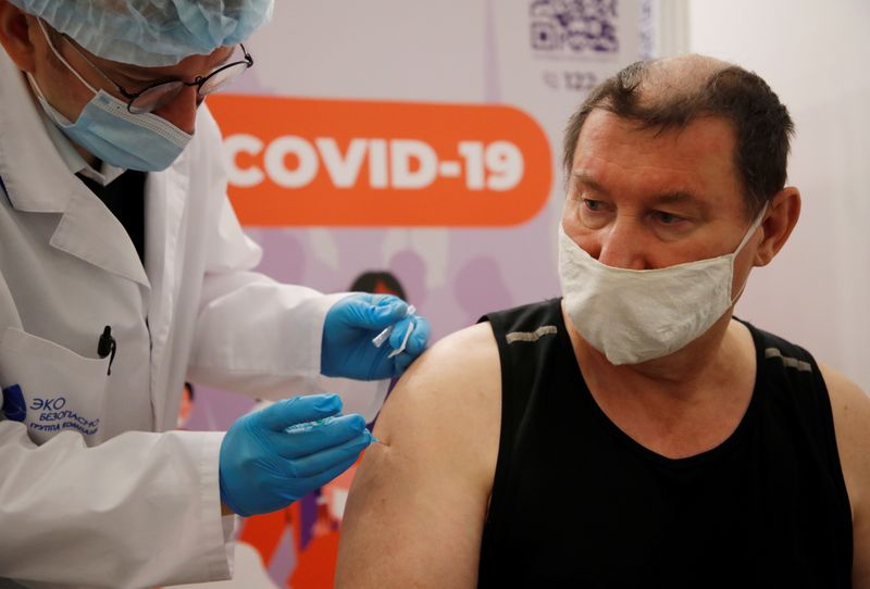 FILE PHOTO: Coronavirus disease (COVID-19) vaccination in Saint Petersburg