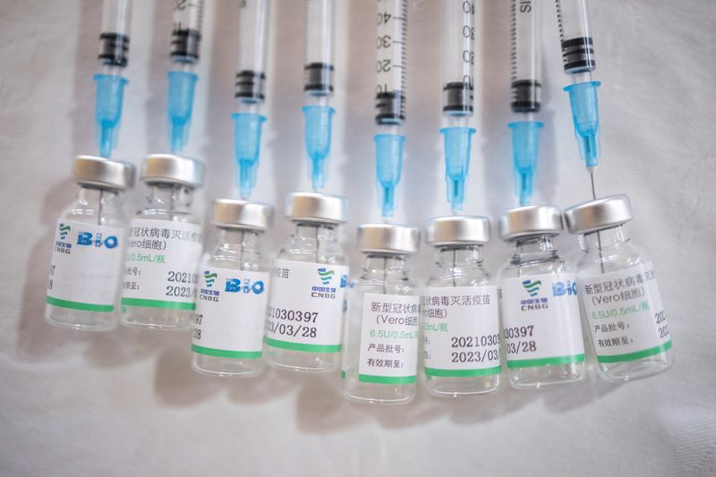 FILE PHOTO: Doses of the Chinese Sinopharm vaccine