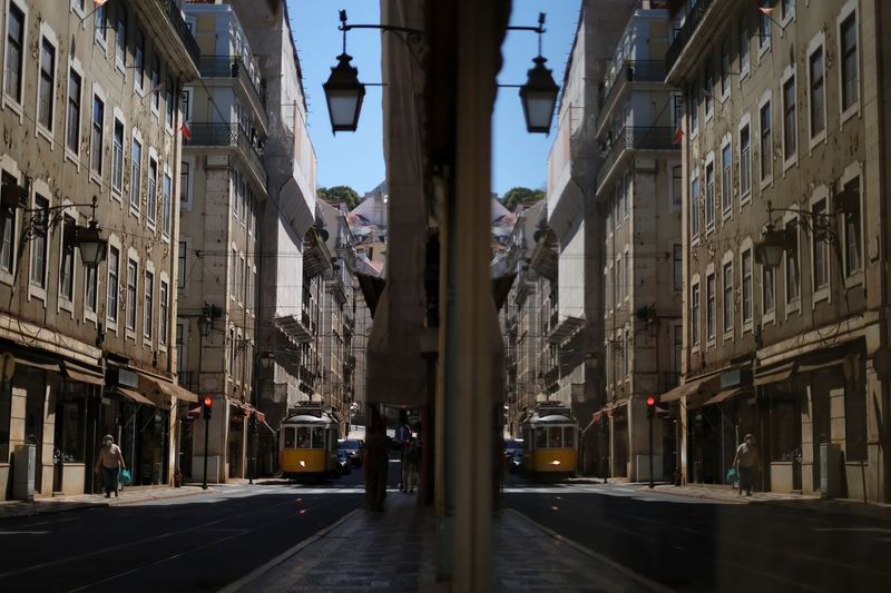 Lisbon downtown amid the coronavirus disease (COVID-19) pandemic, in Lisbon