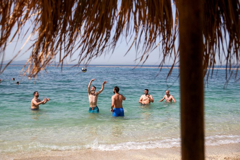 FILE PHOTO: Beaches officially reopen to the public, in Athens