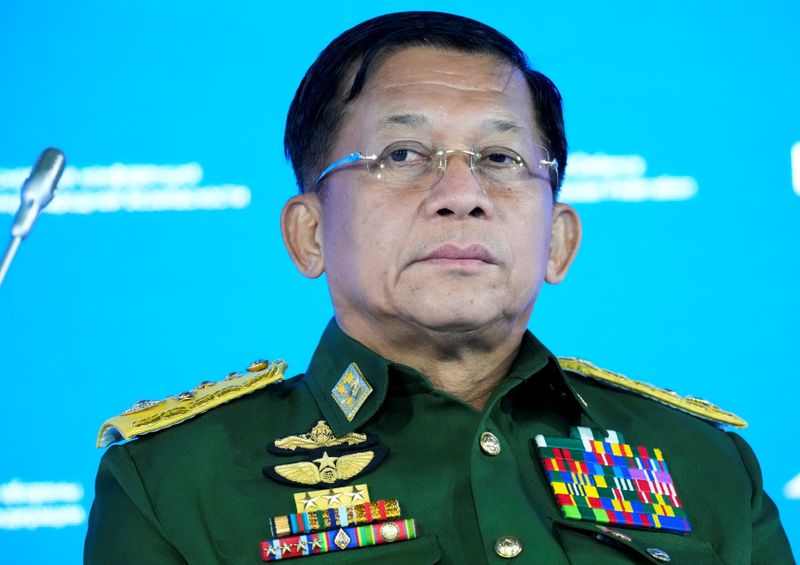 FILE PHOTO: Commander-in-Chief of Myanmar’s armed forces, Senior General Min