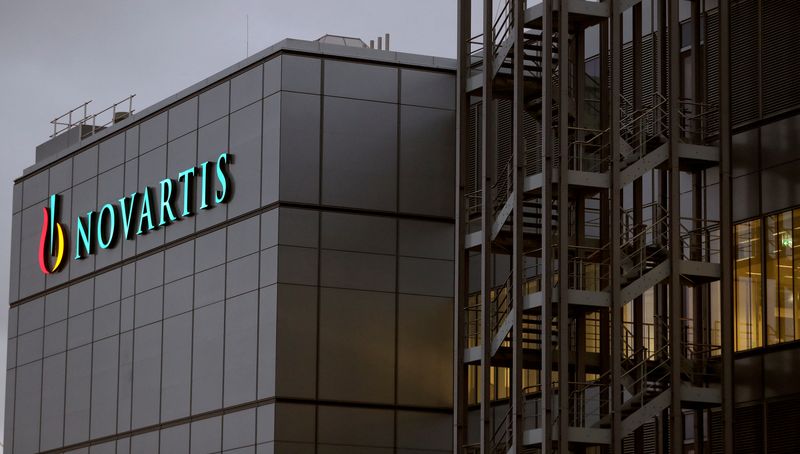 Swiss drugmaker Novartis’ logo is seen in Stein