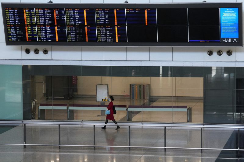 Hong Kong International Airport following COVID-19 outbreak