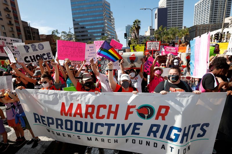 FILE PHOTO: Supporters of reproductive choice take part in the