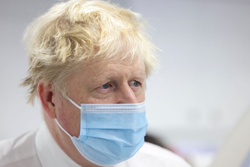 Britain’s Prime Minister Boris Johnson visits Finchley Memorial Hospital in