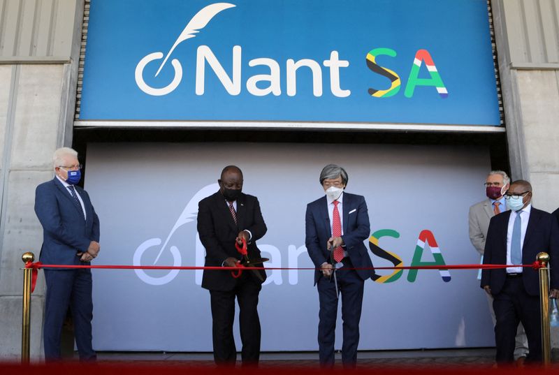 South African President Ramaphosa attends launch of Cape Town pharmaceutical