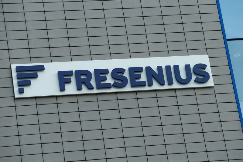 A Fresenius SE logo is pictured in Bad Homburg near