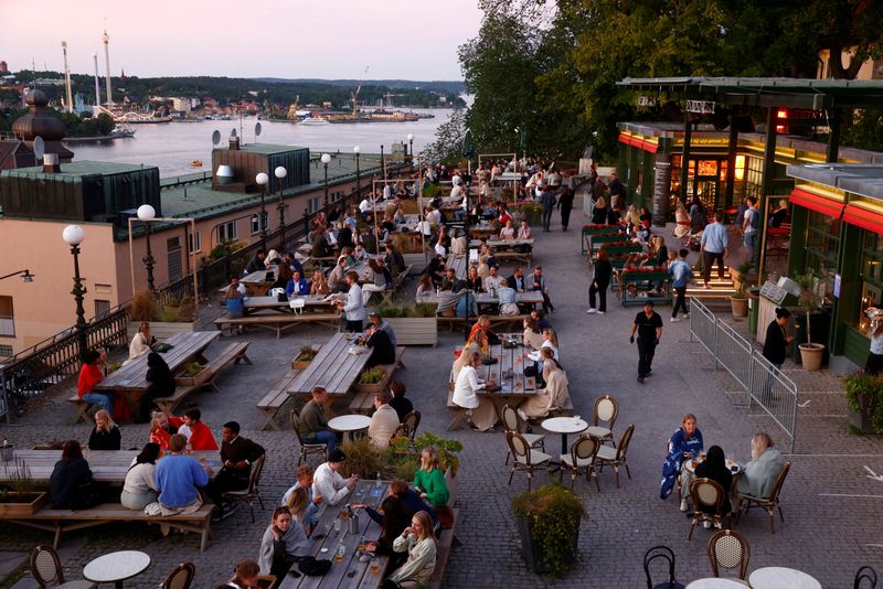 FILE PHOTO: Restaurants and bars open in Sweden