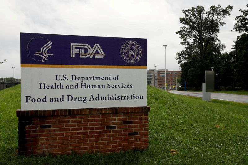 FILE PHOTO: Signage is seen outside of FDA headquarters in