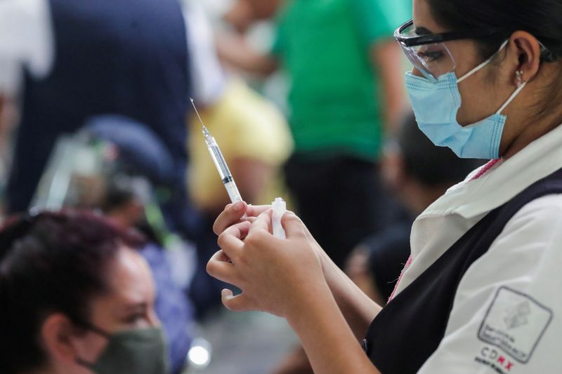FILE PHOTO: Vaccination against the coronavirus disease (COVID-19) in Mexico