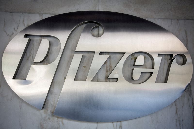 FILE PHOTO: FILE PHOTO: The Pfizer logo is pictured at