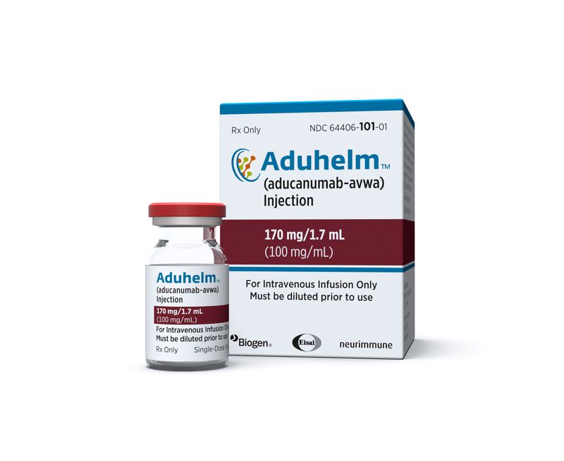 FILE PHOTO: Aduhelm, Biogen’s drug for Alzheimer’s disease