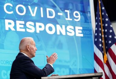 FILE PHOTO: U.S. President Biden speaks about administration’s COVID-19 response