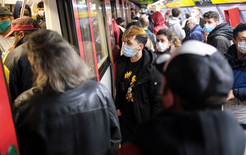 FILE PHOTO: Coronavirus disease (COVID-19) surge in Barcelona