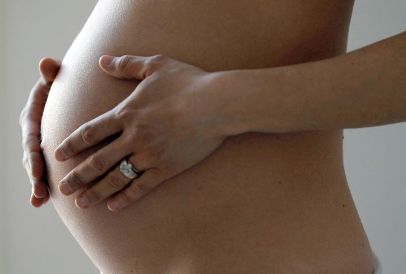 FILE PHOTO: A pregnant woman, in the last trimester of