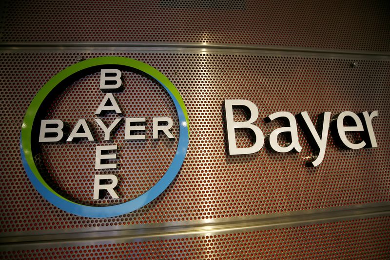 FILE PHOTO: Logo of Bayer AG is pictured at the