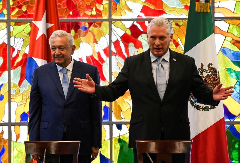 FILE PHOTO: Mexico’s President Andres Manuel Lopez Obrador visits Cuba