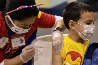 Children age 5-11 receive vaccination against the coronavirus disease (COVID-19)