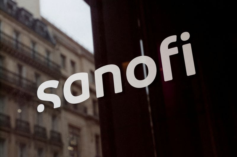 FILE PHOTO: Sanofi logo at the company’s headquarters during the